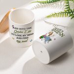 Personalised Retro Garden Cartoon Character Ceramic Plant Pot with Drainage and Bamboo Base Garden Essential Birthday Gift for Family Gardening Lover
