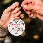 Personalizado Nuestra 1ª Navidad en Familia Adorno navideño de cerámica con nombre Decoración del árbol de Navidad Regalo para la familia