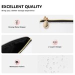 Trousse de maquillage rayée multicolore avec nom et date pour le rangement à la plage Cadeau de douche de mariage pour les demoiselles d'honneur