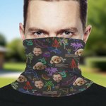 Personalised 1-3 Face Photos Fluorescent Pattern Sunshade Multi-Functional Neck Gaiter Outdoor Accessories Birthday Gift for Dog Cat Lovers