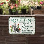 Henkilökohtainen Retro Puutarha Sarjakuvahahmo Metalli merkki nimi Garden Decor Housewarming syntymäpäivälahja naisille miehille puutarhanhoito ystäville