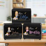 Gepersonaliseerde Potlood Dispenser met Achternaam Waardering Lerarendag Terug naar School Gift voor Leraren Collega's