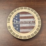 Personalised American Flag Design Portable Wooden Cribbage Board with Pegs and Poker Camping Outdoor Activities Birthday Gift for Cribbage Lovers