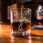Personalised I'm Playing Golf 10 oz Old Fashioned Rock Whiskey Glass with Engraved Name Anniversary Birthday Gift for Golfers Whiskey Lovers