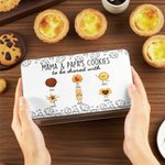 Personalised 1-12 Cute Cartoon Biscuits Food-grade Biscuit Storage Tin with Name and Text Party Favors Birthday Gift for Family Baking Lovers