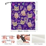 Personalised 1-3 Face Photos Fluorescent Pattern Sunshade Multi-Functional Neck Gaiter Outdoor Accessories Birthday Gift for Dog Cat Lovers