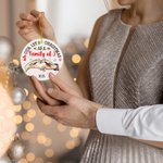 Personalizado Nuestra 1ª Navidad en Familia Adorno navideño de cerámica con nombre Decoración del árbol de Navidad Regalo para la familia
