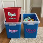 Personalised Text Name Multicolor Waterproof School Memories Box Label Graduation Keepsake End of School Gift for Boys Girls