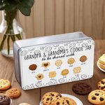 Personalised 1-12 Cute Cartoon Biscuits Food-grade Biscuit Storage Tin with Name and Text Party Favors Birthday Gift for Family Baking Lovers