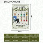 Drapeau de jardin personnalisé avec fleur de naissance et nom Décorations de jardin Cadeau de fête des parents pour les amoureux du jardinage