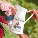 Personalised Retro Gardening Cartoon Character Ceramic Flower Vase with Name Home Decor Birthday Gift for Women Men