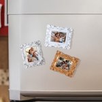 Personalized Vintage Frame Photo Fridge Magnet Home Decor Birthday Anniversary Gift for Family Friend