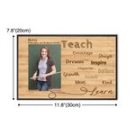 Personlig Teach Wooden Picture Photo Frame med text Tillbaka till skolan Uppskattning Lärarens dag Present till lärare
