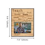 Personlig Teach Wooden Picture Photo Frame med text Tillbaka till skolan Uppskattning Lärarens dag Present till lärare