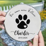 Personalisierter Für Immer Meine Fellnase Gartenstein mit Hund Katze Pfotenabdruck Namen und Jahr Garten Deko Gedenkgeschenk für Haustiertrauernde
