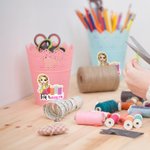 Personalized Sewing Theme Cartoon Character Waterproof Stickers with Name Birthday Gift for Mom Grandma Sewing Enthusiast