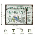 Henkilökohtainen Retro Puutarha Sarjakuvahahmo Metalli merkki nimi Garden Decor Housewarming syntymäpäivälahja naisille miehille puutarhanhoito ystäville