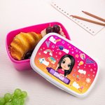 Personalised Multicolor Cartoon Character Crayon Food-Grade Safe Lunch Box with Name Daily Use Back to School Birthday Gift for Boys Girls