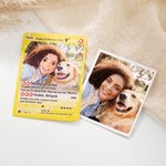 Personalized Ghibli Art Style Photo Poke Game Card with Attack Description and Protective Cover Birthday Anniversary Gift for Family Friends