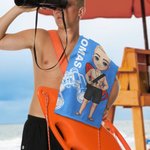 Personlig tegneserie livredder superabsorberende vaffel sportshåndkle med navn sommerferie bursdag takknemlighet gave til svømmeelskere