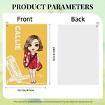 Personlig tegneserie livredder superabsorberende vaffel sportshåndkle med navn sommerferie bursdag takknemlighet gave til svømmeelskere