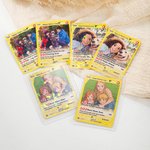 Personalized Ghibli Art Style Photo Poke Game Card with Attack Description and Protective Cover Birthday Anniversary Gift for Family Friends