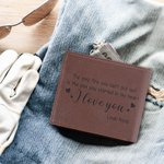 Portefeuille personnalisé en cuir PU avec nom et texte Accessoires portables Fête des pères Cadeau d'anniversaire pour pompiers Hommes