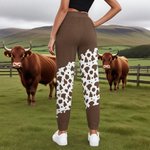 Personalized Highland Cow Soft Woman's Man's Sweatpants with Name and Drawstring Leisure Wear Birthday Gift for Highland Cow Lover