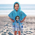 Personalised Cartoon Character Soft Hooded Beach Towel Birthday Summer Holiday Beach Pool Party Gift for Boys Girls