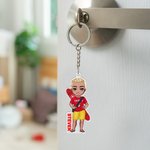 Personalizzato Cartoon Lifeguard portachiavi in acrilico con nome Uso quotidiano Apprezziamo il regalo di compleanno per i bagnini