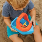 Personalisierter 3D Gedruckter Boot Dinosaurier Sandkasten Süßigkeiten-Aufbewahrungsbox mit Namen Strand Zimmer Deko Geburtstagsgeschenk für Kinder
