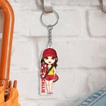 Personalizzato Cartoon Lifeguard portachiavi in acrilico con nome Uso quotidiano Apprezziamo il regalo di compleanno per i bagnini