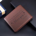 Portefeuille personnalisé en cuir PU avec nom et texte Accessoires portables Fête des pères Cadeau d'anniversaire pour pompiers Hommes