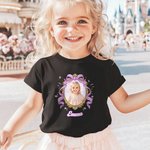 Personalised Princess Photo Frame 100% Cotton Kid Adult T-shirt with Name Holiday Travel Birthday Gift for Girls Women
