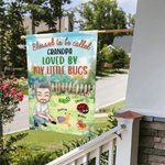 Personalized Cartoon Character Insect Garden Flag with Name Birthday Anniversary Gift for Family Gardening Enthusiasts