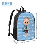 Personalized Cartoon Kid Character Word Cloud Large Capacity School Backpack with Name Daily Use Birthday Back to School Gift for Kids Students