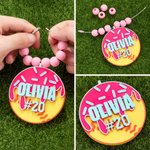 Etiqueta personalizada para bolsa de softball de béisbol con nombre y número Organización del equipo Regalo de cumpleaños para entusiastas del softball de béisbol