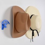 Personalised Multicolour 3D Text Monogram Adjustable Cowboy Hat Rack with Double-sided Tape Home Decor Gift for Cowgirl Cowboy