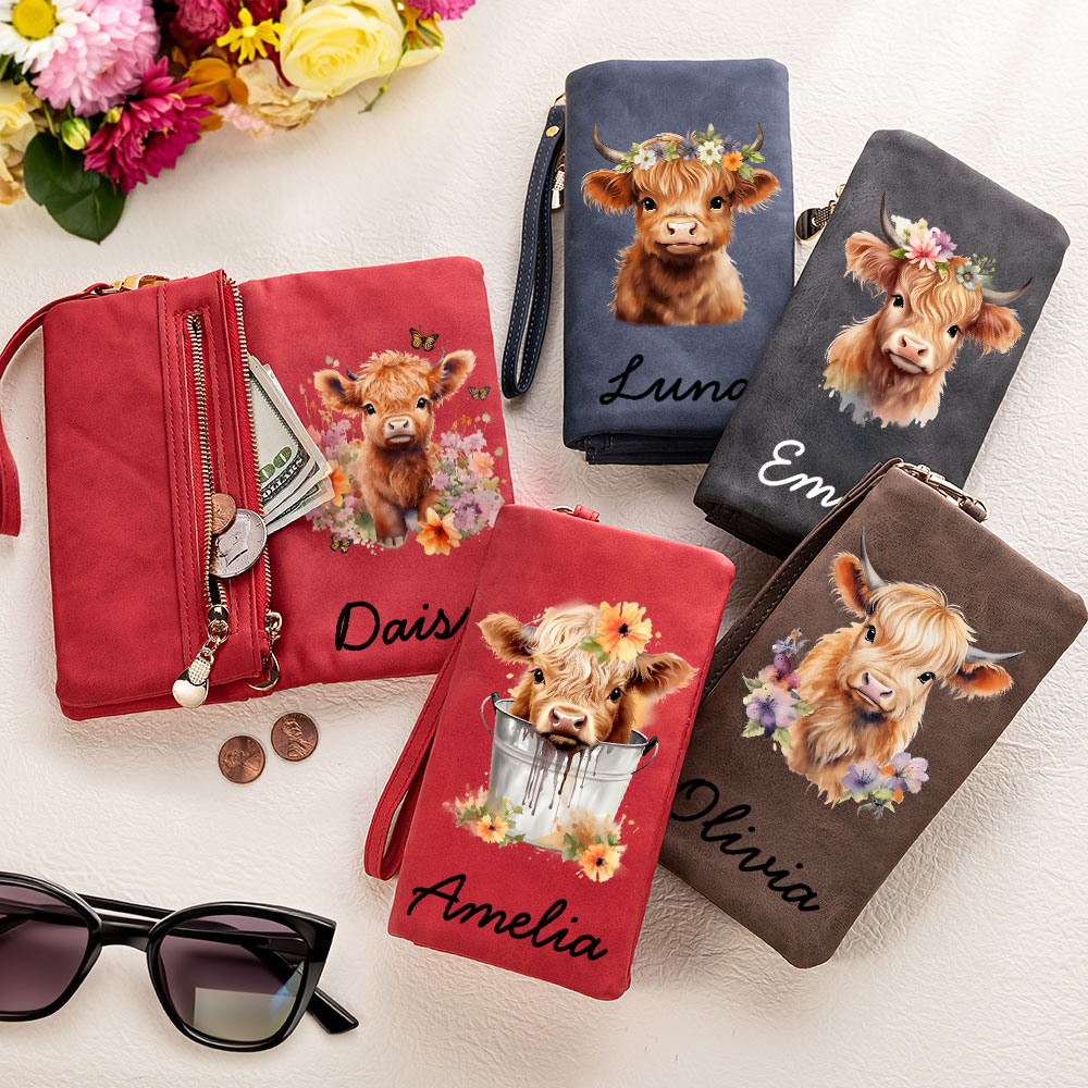 Portefeuille personnalisé avec fentes pour cartes de crédit Cadeau d'anniversaire pour femmes