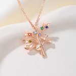 Personalized Family Tree 2-10 Birthstones Necklace Dainty Jewelry Birthday Anniversary Gift for Women