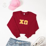 Maglietta personalizzata con lettere greche ricamate, felpa con cappuccio, regalo per i nuovi membri della confraternita per il Bid Day della confraternita丨Callie × Affinity Licensing