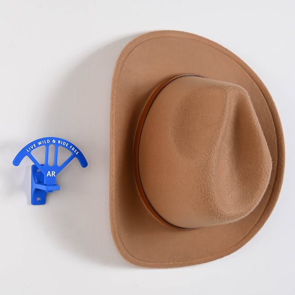 Personalized Multicolor 3D Text Monogram Adjustable Cowboy Hat Rack with Double-sided Tape Home Decor Gift for Cowgirl Cowboy