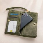 Personalised Cute Highland Cow Name Wristlet Wallet with Card Slots Pocket Anniversary Birthday Gift for Women