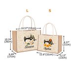 Henkilökohtainen ompelukone syntymä kukka suuri Juutti Kangaskassi nimi Travel tarvikkeet loma arvostus syntymäpäivälahja naisille ompelu ystäville