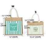 Personalisierte Muticolor Streifen Bachelor Party Design Jute Tasche mit Namen Tote Bag Reisezubehör Brautjungfer Geschenk für Frauen