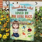 Personalized Cartoon Character Insect Garden Flag with Name Birthday Anniversary Gift for Family Gardening Enthusiasts