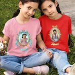 Personalised Princess Photo Frame 100% Cotton Kid Adult T-shirt with Name Holiday Travel Birthday Gift for Girls Women