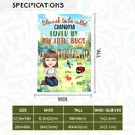 Personalized Cartoon Character Insect Garden Flag with Name Birthday Anniversary Gift for Family Gardening Enthusiasts
