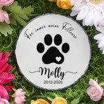 Personalisierter Für Immer Meine Fellnase Gartenstein mit Hund Katze Pfotenabdruck Namen und Jahr Garten Deko Gedenkgeschenk für Haustiertrauernde