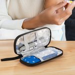 Personalised Diabetic Shit Portable Insulin Cooler Travel Case with Name and Optional Reusable Ice Packs Daily Use Birthday Gift for Diabetic Patients